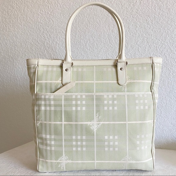 Burberry check canvas logo tote - Picture 1 of 16
